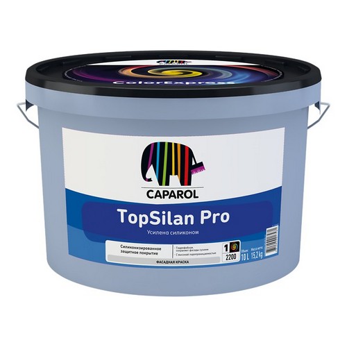 Купить Краска акриловая фассадная TopSilan Pro База 1 белая 10 л